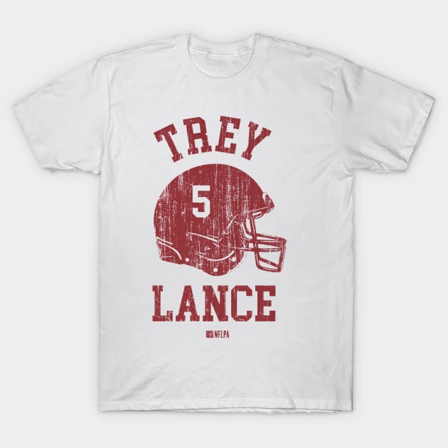 Trey Lance San Francisco Helmet Font T-Shirt by TodosRigatSot